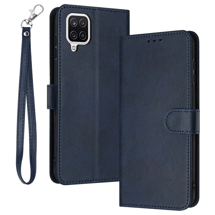 For Samsung Galaxy A12 / M12 / F12 Case Calf Texture Book Style Phone Cover Mobile Accessories Wholesale