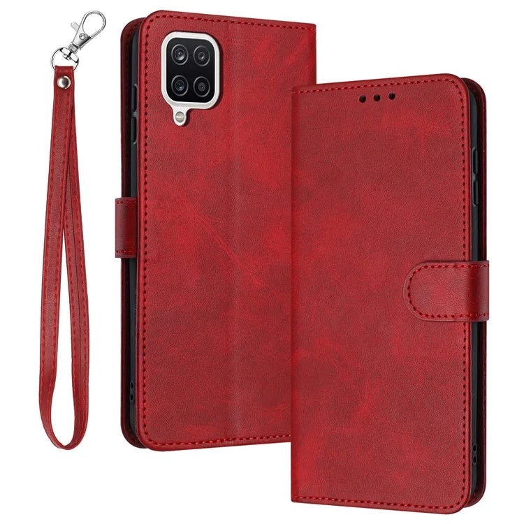 For Samsung Galaxy A12 / M12 / F12 Case Calf Texture Book Style Phone Cover Mobile Accessories Wholesale