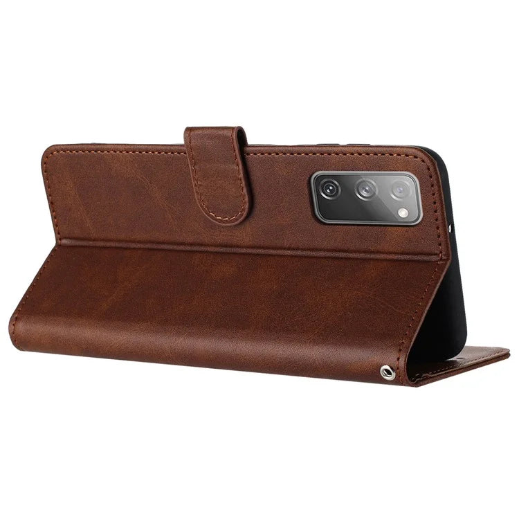 For Samsung Galaxy S20 FE / S20 FE 5G / S20 FE 2022 / S20 Lite Calf Texture Phone Stand Cover Mobile Accessories Wholesale