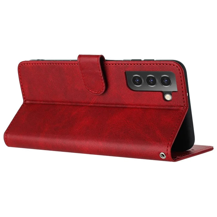 For Samsung Galaxy S21 FE 5G Case PU Leather Calf Texture Phone Wallet Cover Mobile Accessories Supplier