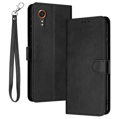 For Samsung Galaxy Xcover7 Case Solid Color Leather Stand Phone Cover Mobile Accessories Supplier