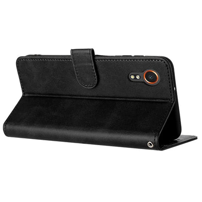 For Samsung Galaxy Xcover7 Case Solid Color Leather Stand Phone Cover Mobile Accessories Supplier