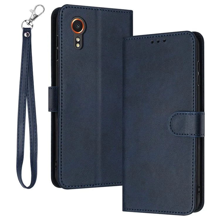 For Samsung Galaxy Xcover7 Case Solid Color Leather Stand Phone Cover Mobile Accessories Supplier