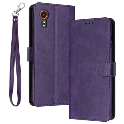 For Samsung Galaxy Xcover7 Case Solid Color Leather Stand Phone Cover Mobile Accessories Supplier
