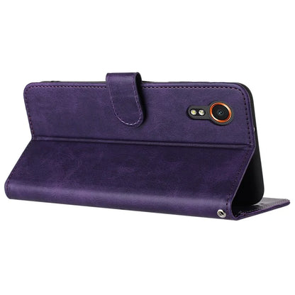 For Samsung Galaxy Xcover7 Case Solid Color Leather Stand Phone Cover Mobile Accessories Supplier