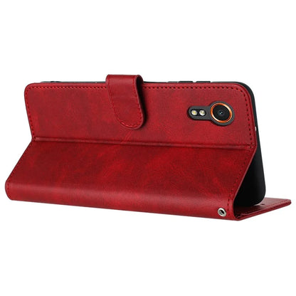 For Samsung Galaxy Xcover7 Case Solid Color Leather Stand Phone Cover Mobile Accessories Supplier