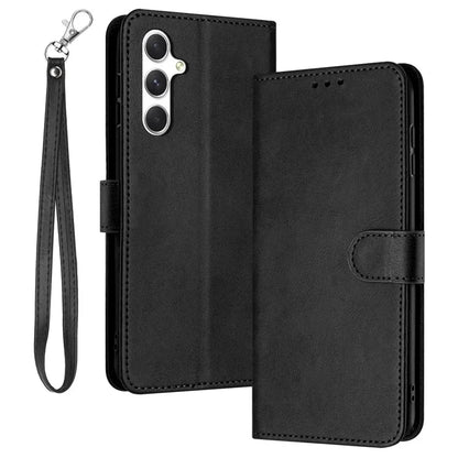 For Samsung Galaxy A24 4G (162.1 X 77.6 X 8.3mm) Cover TPU+PU Leather Phone Case Anti-Scratch Stand Wallet Shell