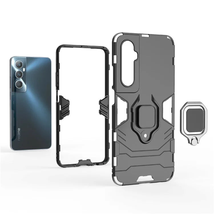 For Realme C65 4G PC+TPU Phone Case Bracket Kickstand Drop Protection Phone Cover
