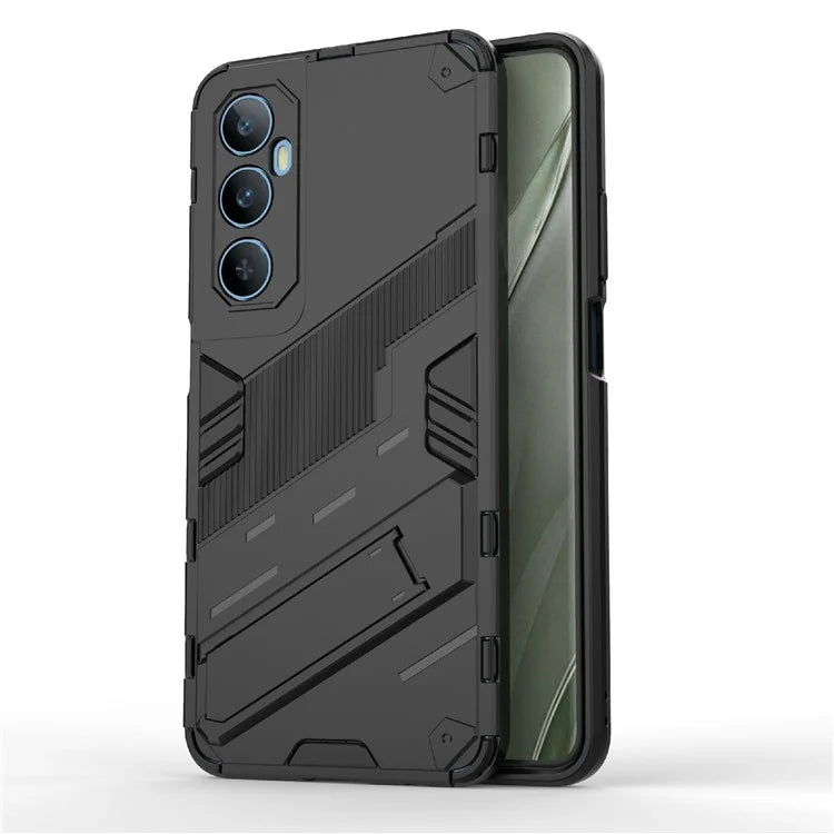 For Realme C65 4G Case PC+TPU Anti-scratch Phone Cover with Folding Kickstand