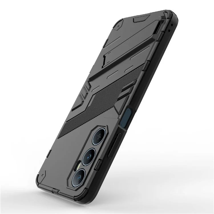 For Realme C65 4G Case PC+TPU Anti-scratch Phone Cover with Folding Kickstand