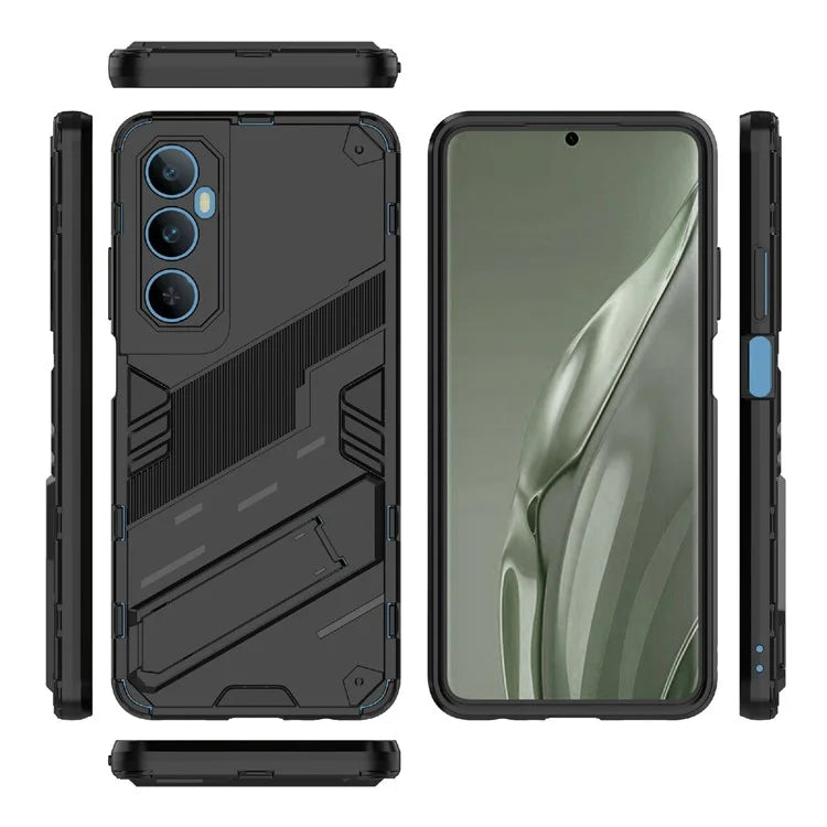 For Realme C65 4G Case PC+TPU Anti-scratch Phone Cover with Folding Kickstand