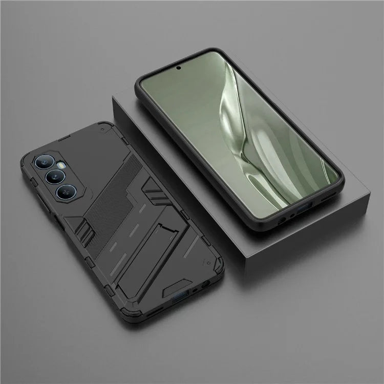For Realme C65 4G Case PC+TPU Anti-scratch Phone Cover with Folding Kickstand