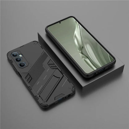 For Realme C65 4G Case PC+TPU Anti-scratch Phone Cover with Folding Kickstand