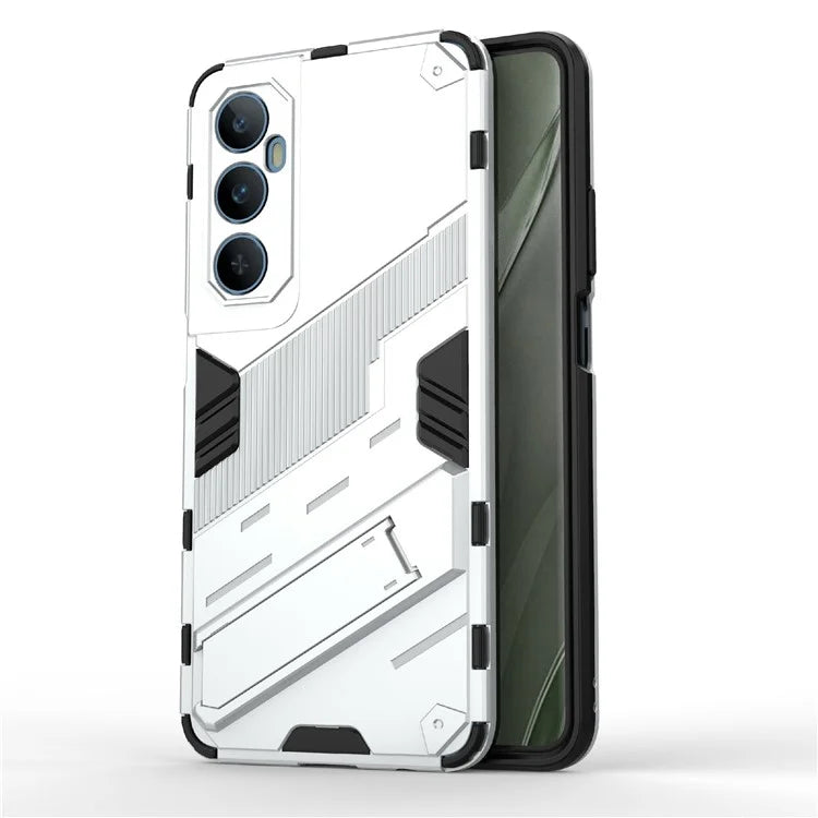 For Realme C65 4G Case PC+TPU Anti-scratch Phone Cover with Folding Kickstand