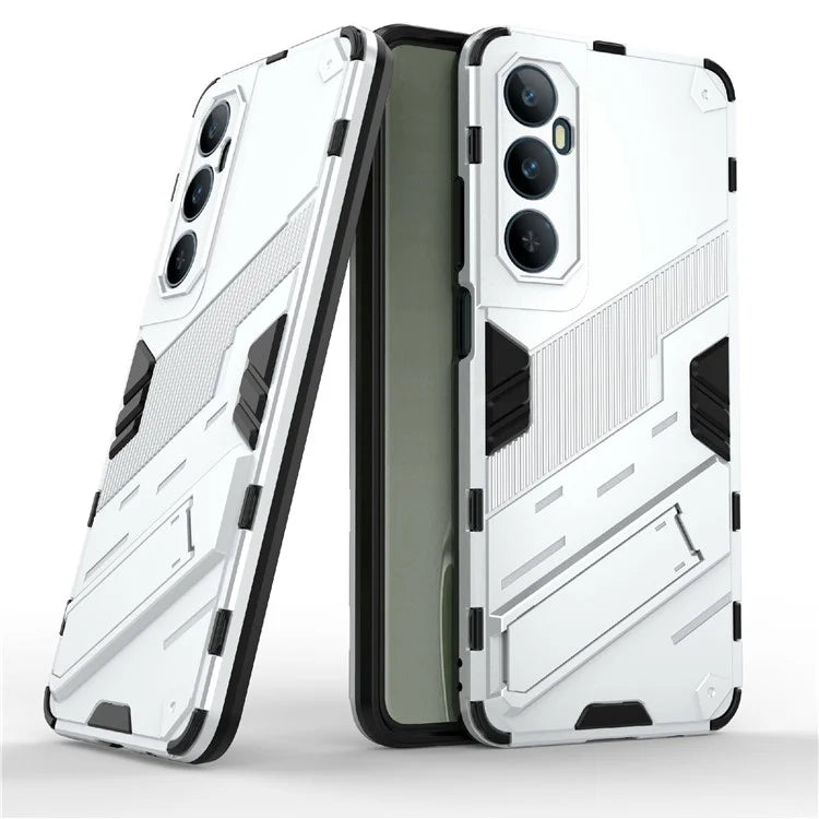 For Realme C65 4G Case PC+TPU Anti-scratch Phone Cover with Folding Kickstand