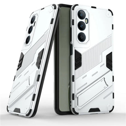 For Realme C65 4G Case PC+TPU Anti-scratch Phone Cover with Folding Kickstand