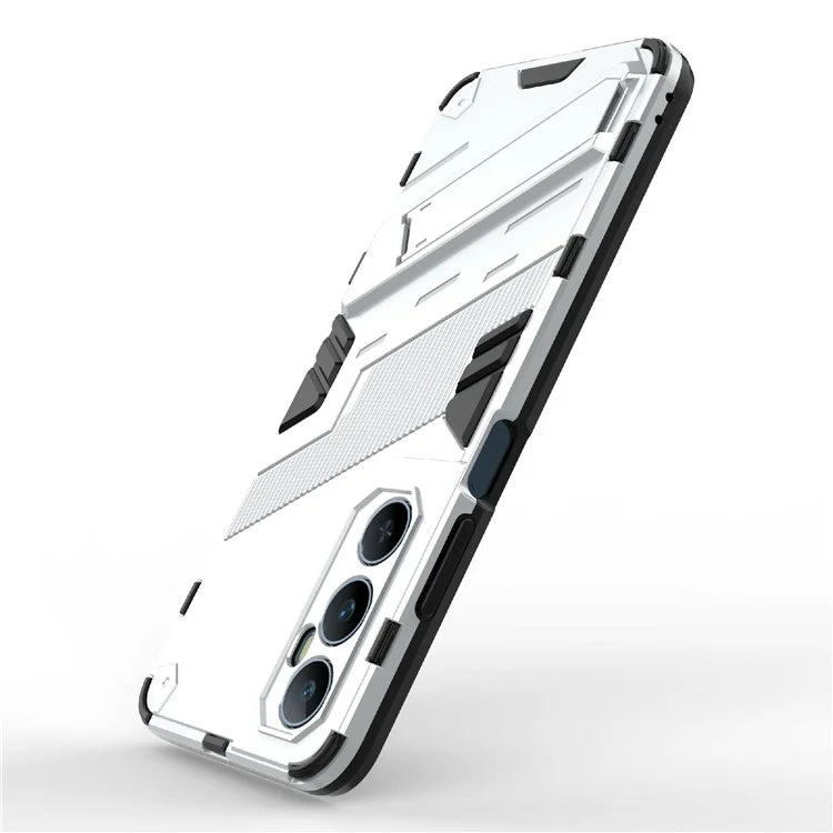 For Realme C65 4G Case PC+TPU Anti-scratch Phone Cover with Folding Kickstand