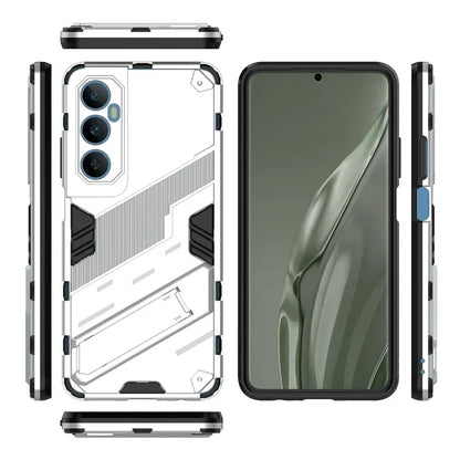 For Realme C65 4G Case PC+TPU Anti-scratch Phone Cover with Folding Kickstand