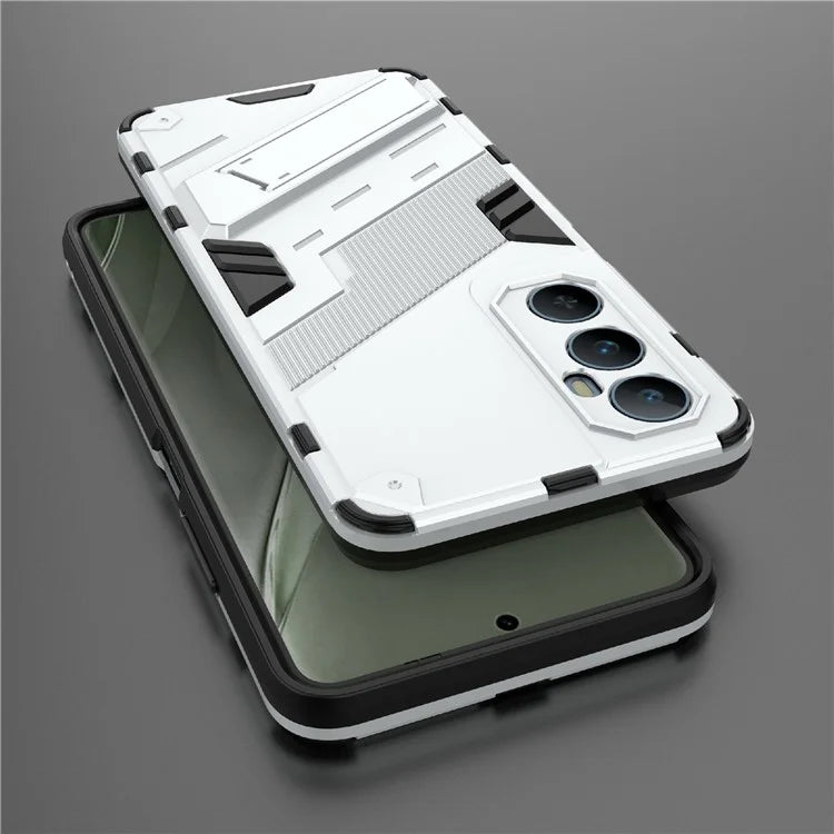 For Realme C65 4G Case PC+TPU Anti-scratch Phone Cover with Folding Kickstand
