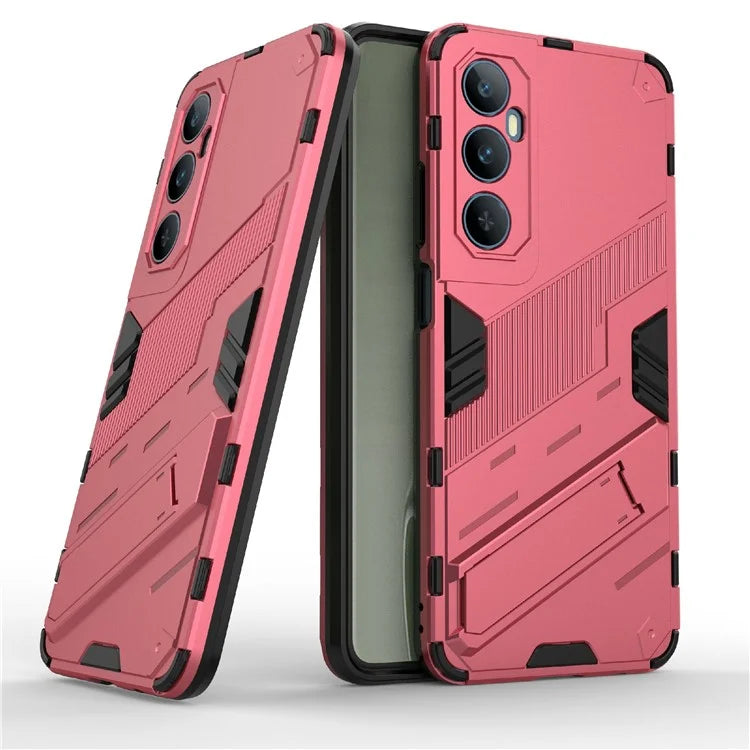 For Realme C65 4G Case PC+TPU Anti-scratch Phone Cover with Folding Kickstand