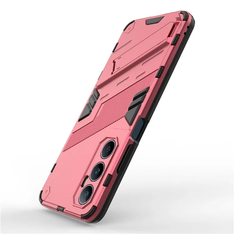 For Realme C65 4G Case PC+TPU Anti-scratch Phone Cover with Folding Kickstand