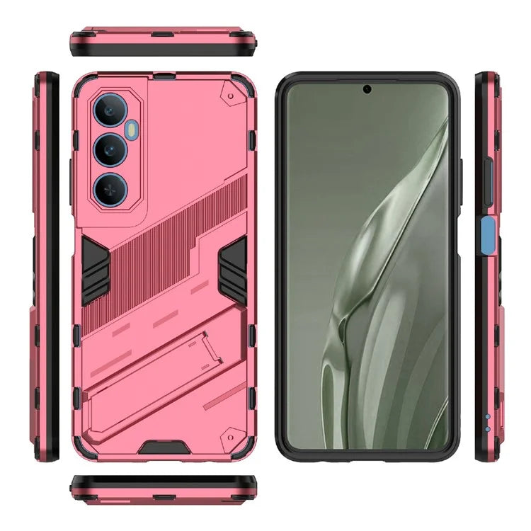 For Realme C65 4G Case PC+TPU Anti-scratch Phone Cover with Folding Kickstand