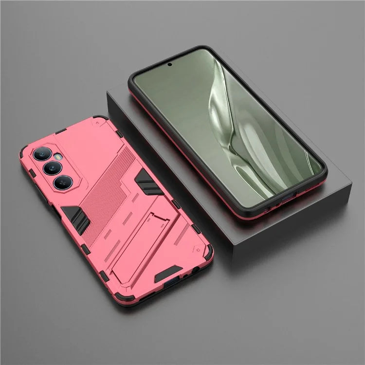 For Realme C65 4G Case PC+TPU Anti-scratch Phone Cover with Folding Kickstand