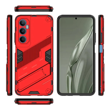 For Realme C65 4G Case PC+TPU Anti-scratch Phone Cover with Folding Kickstand