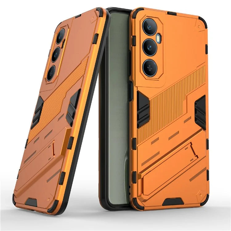 For Realme C65 4G Case PC+TPU Anti-scratch Phone Cover with Folding Kickstand