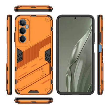 For Realme C65 4G Case PC+TPU Anti-scratch Phone Cover with Folding Kickstand