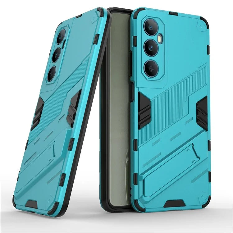 For Realme C65 4G Case PC+TPU Anti-scratch Phone Cover with Folding Kickstand