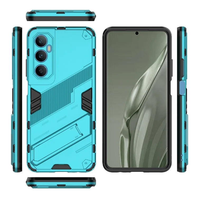 For Realme C65 4G Case PC+TPU Anti-scratch Phone Cover with Folding Kickstand