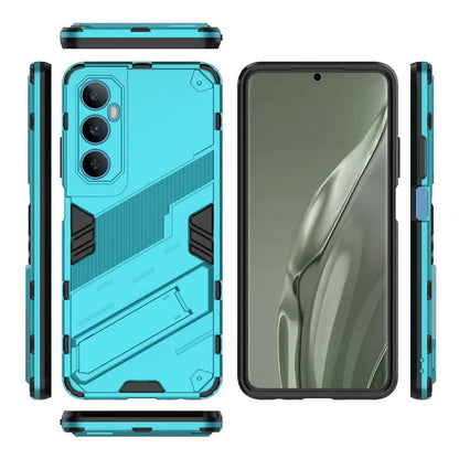 For Realme C65 4G Case PC+TPU Anti-scratch Phone Cover with Folding Kickstand