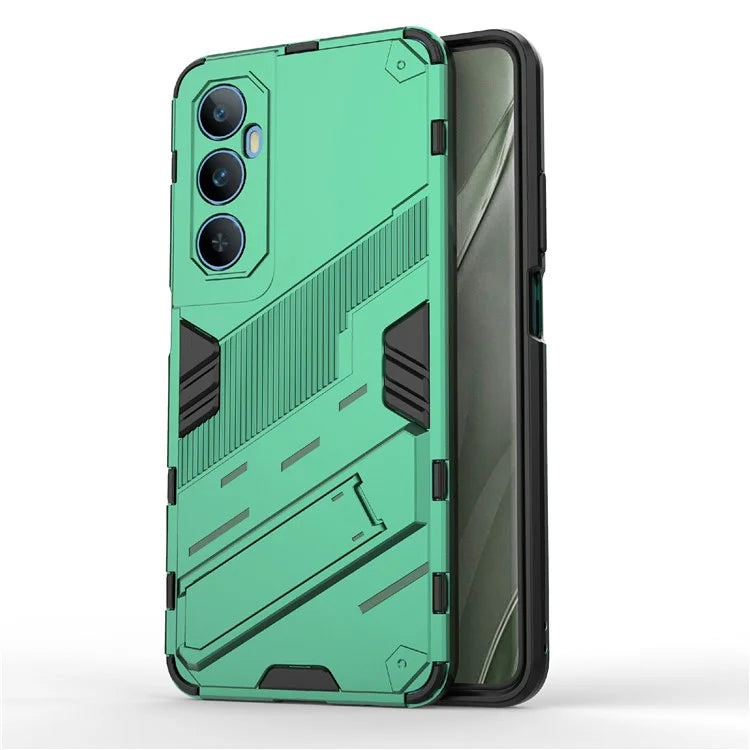 For Realme C65 4G Case PC+TPU Anti-scratch Phone Cover with Folding Kickstand