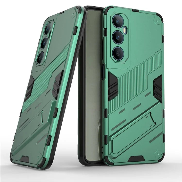 For Realme C65 4G Case PC+TPU Anti-scratch Phone Cover with Folding Kickstand