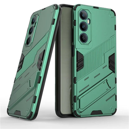 For Realme C65 4G Case PC+TPU Anti-scratch Phone Cover with Folding Kickstand