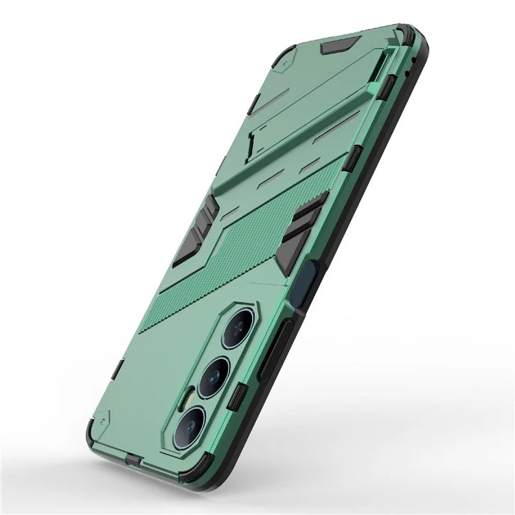 For Realme C65 4G Case PC+TPU Anti-scratch Phone Cover with Folding Kickstand
