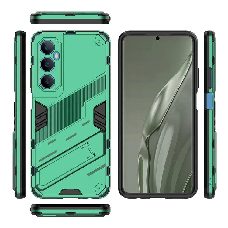 For Realme C65 4G Case PC+TPU Anti-scratch Phone Cover with Folding Kickstand