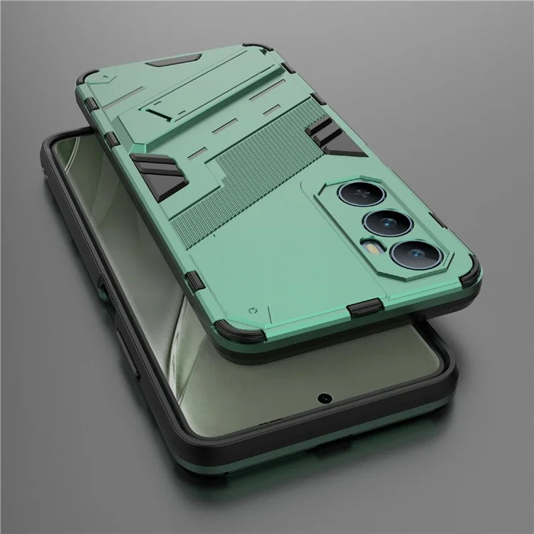 For Realme C65 4G Case PC+TPU Anti-scratch Phone Cover with Folding Kickstand