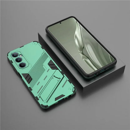 For Realme C65 4G Case PC+TPU Anti-scratch Phone Cover with Folding Kickstand