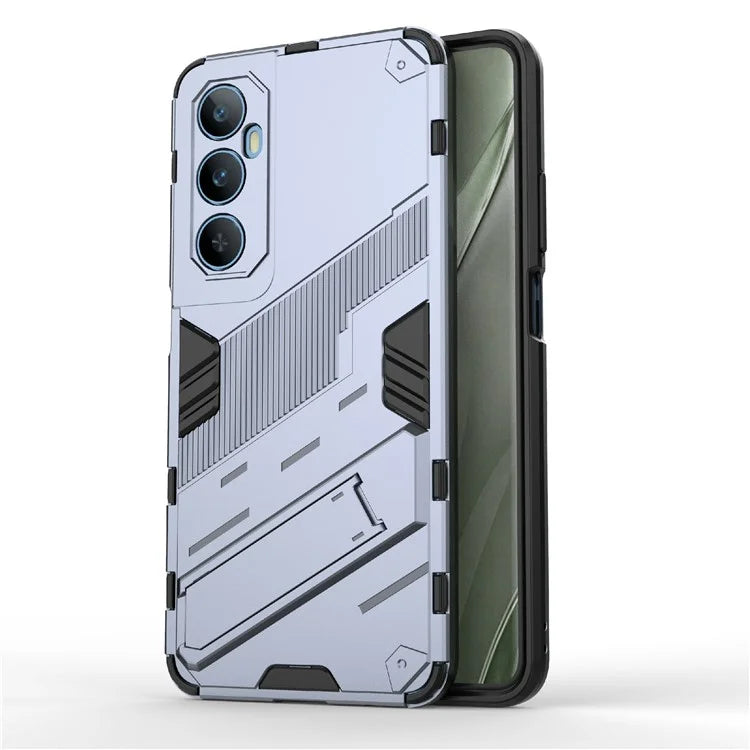 For Realme C65 4G Case PC+TPU Anti-scratch Phone Cover with Folding Kickstand