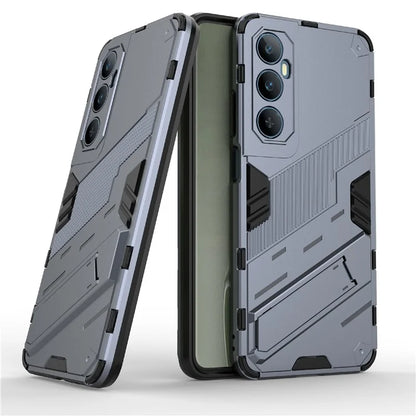 For Realme C65 4G Case PC+TPU Anti-scratch Phone Cover with Folding Kickstand