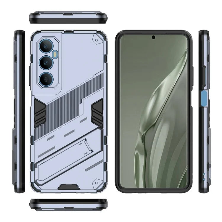 For Realme C65 4G Case PC+TPU Anti-scratch Phone Cover with Folding Kickstand