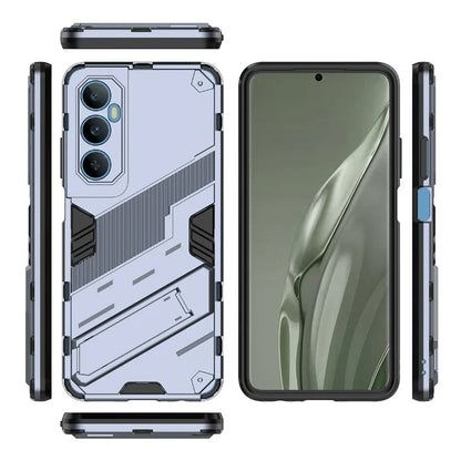 For Realme C65 4G Case PC+TPU Anti-scratch Phone Cover with Folding Kickstand