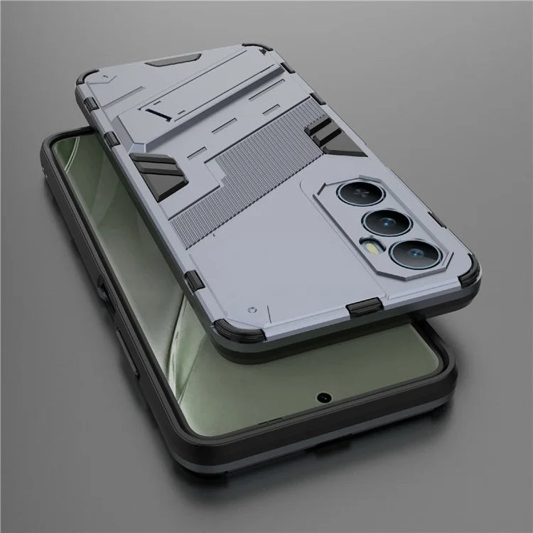 For Realme C65 4G Case PC+TPU Anti-scratch Phone Cover with Folding Kickstand