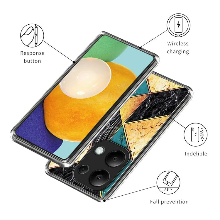 For Xiaomi Redmi Note 13 Pro 4G / Poco M6 Pro 4G Case Pattern Printing TPU Phone Back Cover