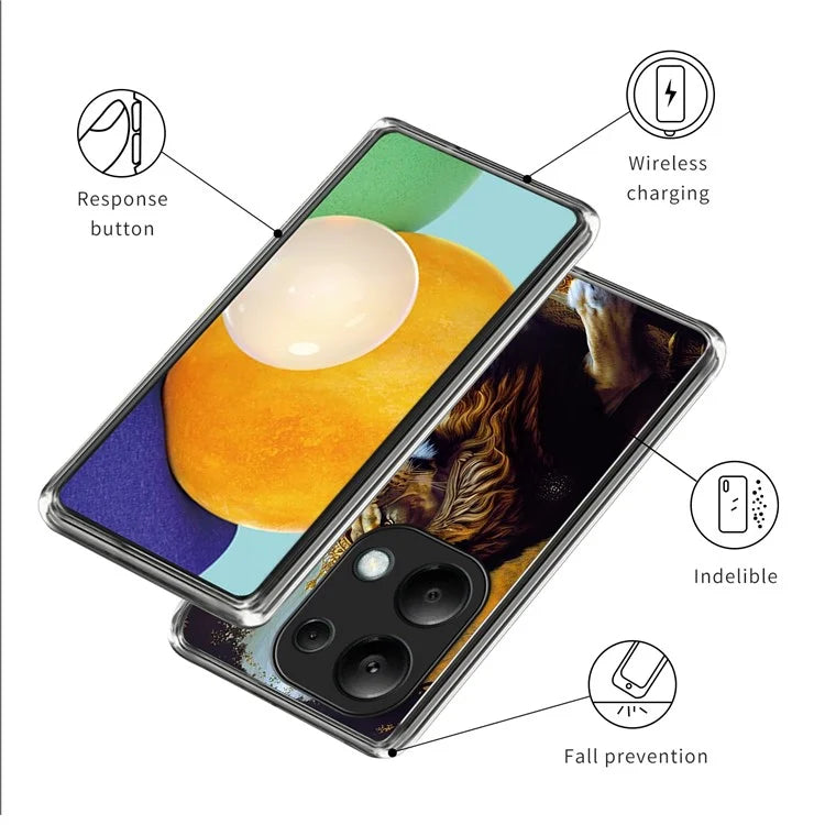 For Xiaomi Redmi Note 13 Pro 4G / Poco M6 Pro 4G Case Pattern Printing TPU Phone Back Cover