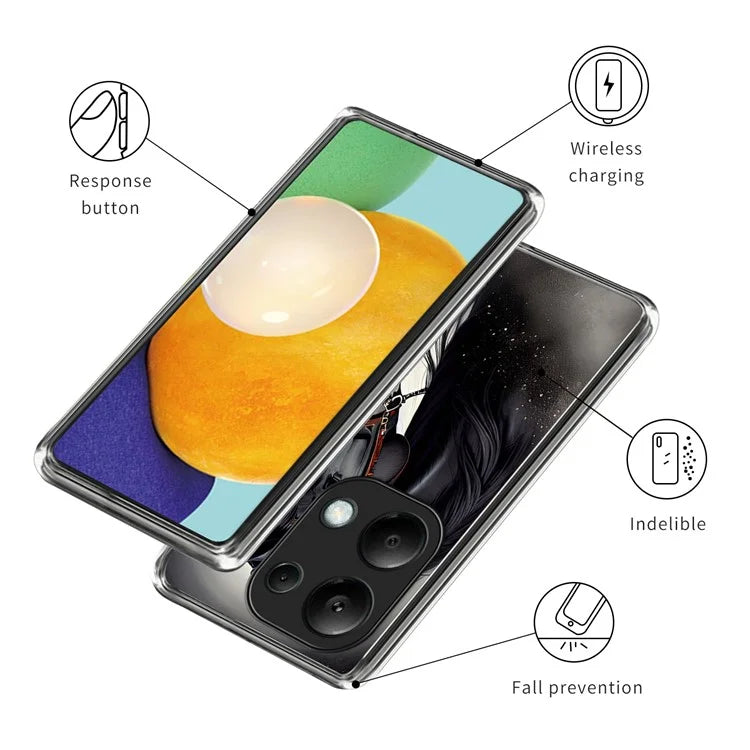 For Xiaomi Redmi Note 13 Pro 4G / Poco M6 Pro 4G Case Pattern Printing TPU Phone Back Cover