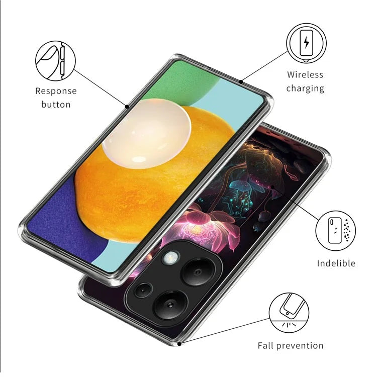 For Xiaomi Redmi Note 13 Pro 4G / Poco M6 Pro 4G Case Pattern Printing TPU Phone Back Cover