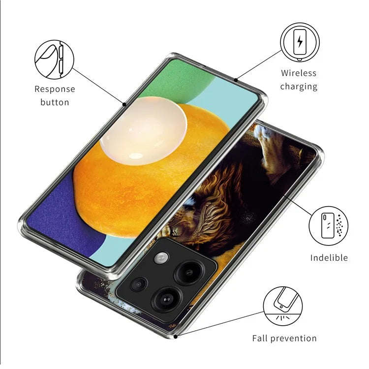 For Xiaomi Redmi Note 13 Pro 5G / Poco X6 5G Case Pattern Printing TPU Phone Back Cover
